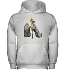 NFL New Orleans Saints High Heel Butterfly Rhinestone Tide Youth Hoodie - NFLFanGift