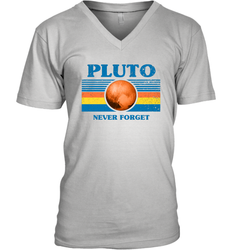 Never Forget Pluto Space Men's Vneck - NFLFanGift