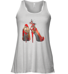NFLTampa Bay Buccaneers High Heel Butterfly Rhinestone Tide Racerback Tank - NFLFanGift