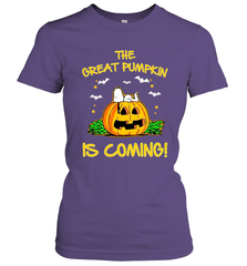 The Great Pumpkin Is Coming Snoopy Halloween Women's T-Shirt - NFLFanGift