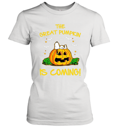 The Great Pumpkin Is Coming Snoopy Halloween Women's T-Shirt - NFLFanGift