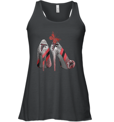 NFL Atlanta Falcons Rhinestone High Heels Racerback Tank - NFLFanGift