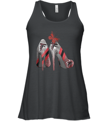 NFL Atlanta Falcons Rhinestone High Heels Racerback Tank - NFLFanGift