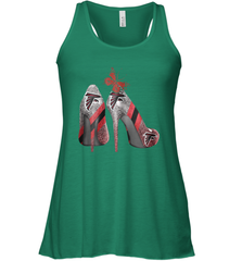 NFL Atlanta Falcons Rhinestone High Heels Racerback Tank - NFLFanGift