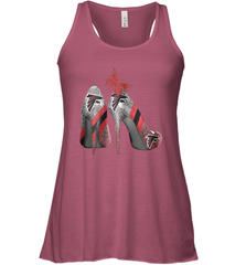 NFL Atlanta Falcons Rhinestone High Heels Racerback Tank - NFLFanGift