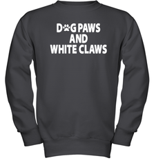 Dog Paws And White Claws Youth Sweatshirt - NFLFanGift