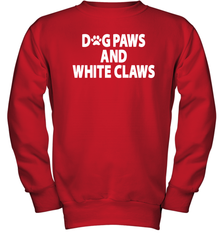 Dog Paws And White Claws Youth Sweatshirt - NFLFanGift