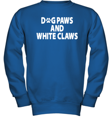 Dog Paws And White Claws Youth Sweatshirt - NFLFanGift