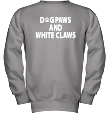 Dog Paws And White Claws Youth Sweatshirt - NFLFanGift