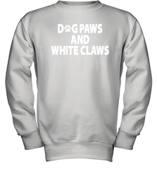 Dog Paws And White Claws Youth Sweatshirt - NFLFanGift