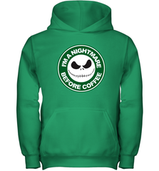 Starbucks Inspired Jack Skellington Coffee I'm A Nightmare Before Coffee Youth Hoodie - NFLFanGift