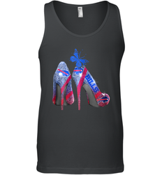 NFL Buffalo Bill Rhinestone High Heels Butterfly Rhinestone Tide Tank Top - NFLFanGift