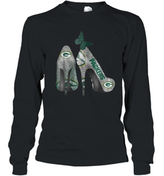 NFL Green Bay Packers Rhinestone High Heels Youth Long Sleeve T-Shirt - NFLFanGift