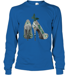NFL Green Bay Packers Rhinestone High Heels Youth Long Sleeve T-Shirt - NFLFanGift