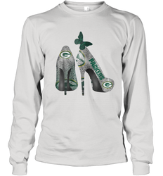NFL Green Bay Packers Rhinestone High Heels Youth Long Sleeve T-Shirt - NFLFanGift