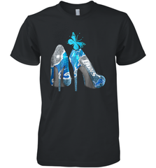 NFL Detroit Lions High Heel Butterfly Rhinestone Tide Men's Premium T-Shirt - NFLFanGift