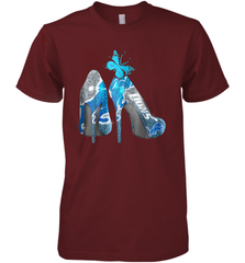 NFL Detroit Lions High Heel Butterfly Rhinestone Tide Men's Premium T-Shirt - NFLFanGift