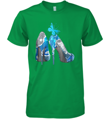 NFL Detroit Lions High Heel Butterfly Rhinestone Tide Men's Premium T-Shirt - NFLFanGift