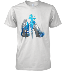 NFL Detroit Lions High Heel Butterfly Rhinestone Tide Men's Premium T-Shirt - NFLFanGift