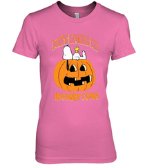 Don't Bother Me In Candy Coma Funny Snoopy Pumpkin Halloween Women's The Boyfriend Tee - NFLFanGift