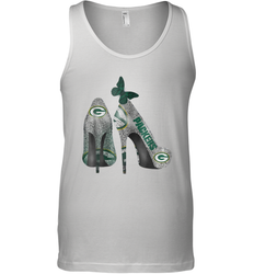 NFL Green Bay Packers Rhinestone High Heels Tank Top - NFLFanGift