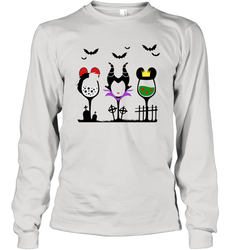 Disney Villains Cruella de Vil Maleficent Evil Queen wine Halloween Shirt Long Sleeve T-Shirt - NFLFanGift