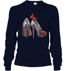 Arizona Cardinals High Heel Butterfly Rhinestone Tide NFL Youth Long Sleeve T-Shirt - NFLFanGift