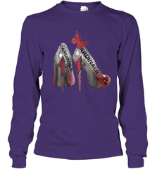 Arizona Cardinals High Heel Butterfly Rhinestone Tide NFL Youth Long Sleeve T-Shirt - NFLFanGift