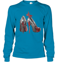 Arizona Cardinals High Heel Butterfly Rhinestone Tide NFL Youth Long Sleeve T-Shirt - NFLFanGift