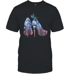 NFL TEnnessee Titans High Heel Butterfly Rhinestone Tide Men's T-Shirt - NFLFanGift
