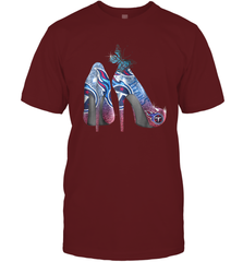NFL TEnnessee Titans High Heel Butterfly Rhinestone Tide Men's T-Shirt - NFLFanGift