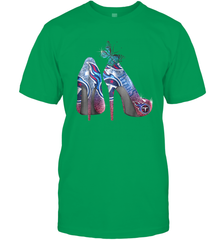 NFL TEnnessee Titans High Heel Butterfly Rhinestone Tide Men's T-Shirt - NFLFanGift