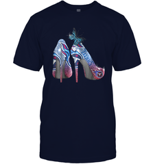 NFL TEnnessee Titans High Heel Butterfly Rhinestone Tide Men's T-Shirt - NFLFanGift
