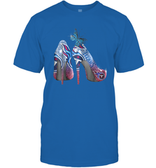 NFL TEnnessee Titans High Heel Butterfly Rhinestone Tide Men's T-Shirt - NFLFanGift