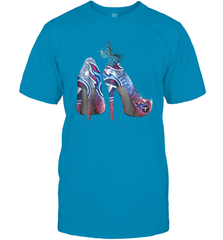 NFL TEnnessee Titans High Heel Butterfly Rhinestone Tide Men's T-Shirt - NFLFanGift
