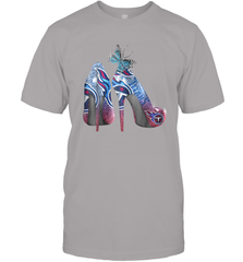 NFL TEnnessee Titans High Heel Butterfly Rhinestone Tide Men's T-Shirt - NFLFanGift