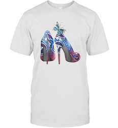 NFL TEnnessee Titans High Heel Butterfly Rhinestone Tide Men's T-Shirt - NFLFanGift