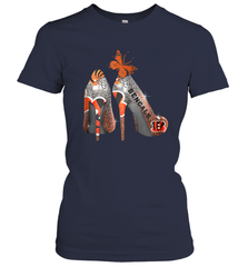 NFL Cincinnati Bengals Rhinestone High Heels Women's T-Shirt - NFLFanGift
