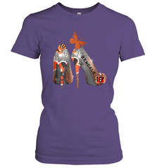 NFL Cincinnati Bengals Rhinestone High Heels Women's T-Shirt - NFLFanGift