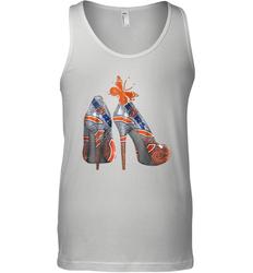 NFL Chicago Bears High Heel Butterfly Rhinestone Tide Tank Top - NFLFanGift