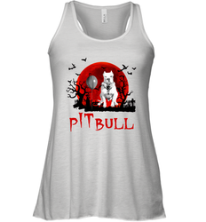Halloween Stephen king IT Pitbull Moon Shadow shirt Racerback Tank - NFLFanGift