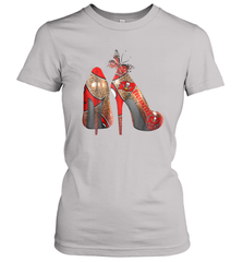 NFLTampa Bay Buccaneers High Heel Butterfly Rhinestone Tide Women's T-Shirt - NFLFanGift