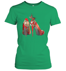 NFLTampa Bay Buccaneers High Heel Butterfly Rhinestone Tide Women's T-Shirt - NFLFanGift