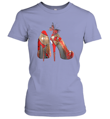 NFLTampa Bay Buccaneers High Heel Butterfly Rhinestone Tide Women's T-Shirt - NFLFanGift