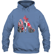 NFL Houston Texans High Heel Butterfly Rhinestone Tide Hoodie - NFLFanGift