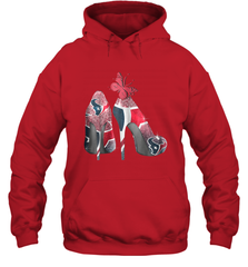 NFL Houston Texans High Heel Butterfly Rhinestone Tide Hoodie - NFLFanGift