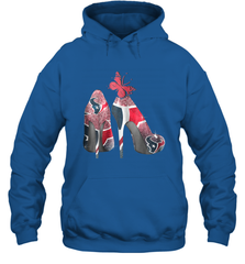 NFL Houston Texans High Heel Butterfly Rhinestone Tide Hoodie - NFLFanGift