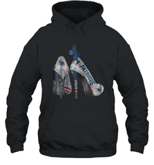 NFL New England Patriots High Heel Butterfly Rhinestone Tide Hoodie - NFLFanGift