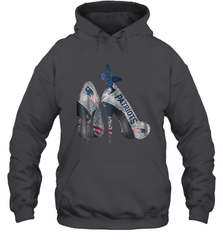 NFL New England Patriots High Heel Butterfly Rhinestone Tide Hoodie - NFLFanGift