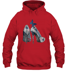 NFL New England Patriots High Heel Butterfly Rhinestone Tide Hoodie - NFLFanGift